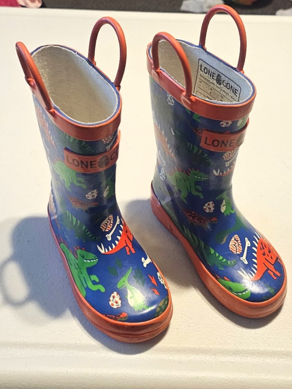 Lone Cone Dinosaur Rain Boots - Toddler Size 7